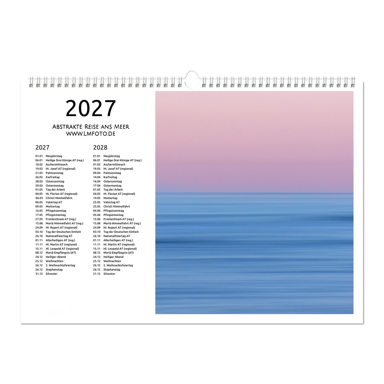 Kunstkalender 2027 - Abstrakte Reise ans Meer