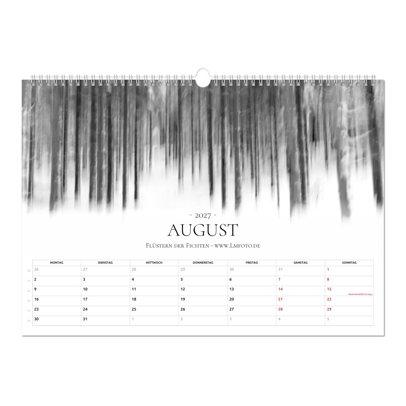 Kunstkalender 2027 - Wo der Wald schwarz wird – Bild 9