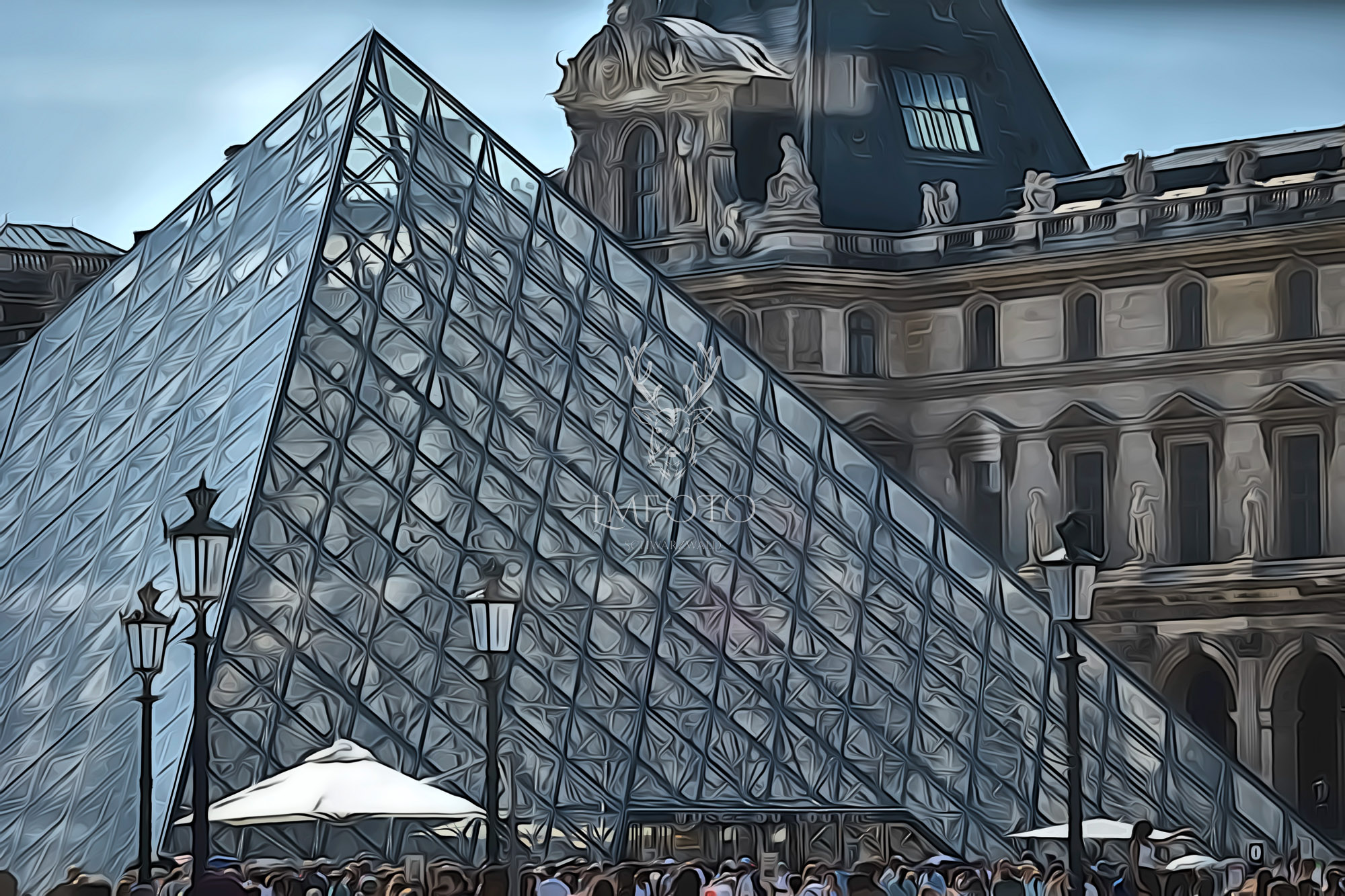 Menschen, Lichter, Louvre